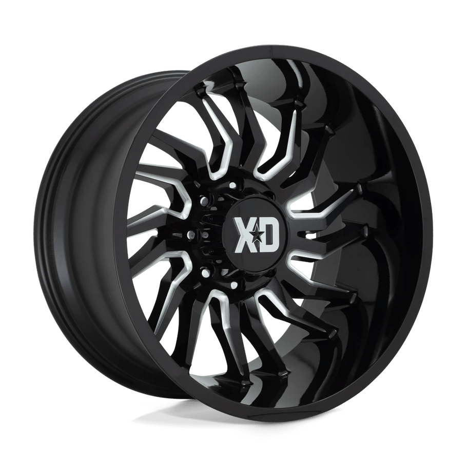 XD XD858 TENSION 22x10 ET-18 5x139.7 78.10mm GLOSS BLACK MILLED (Load Rated 1134kg)