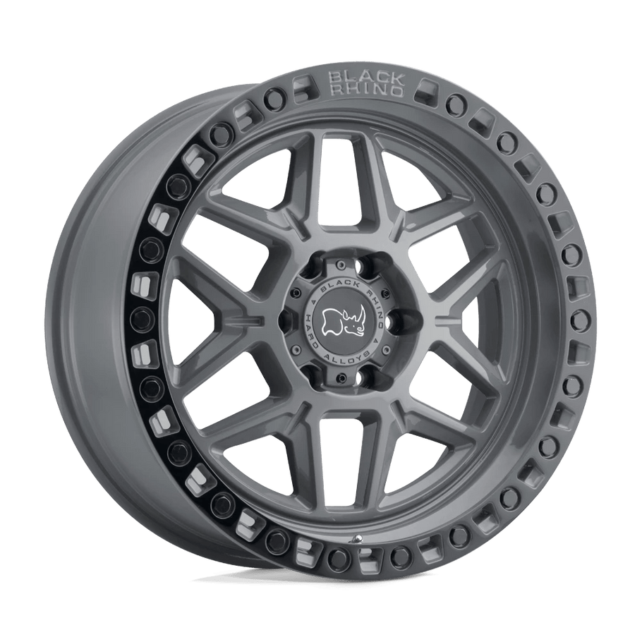 Black Rhino KELSO 20x9 ET-12 6x139.7 112.10mm BATTLESHIP GRAY W/ BLACK RING (Load Rated 1111kg)