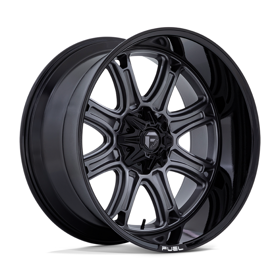 Fuel DARKSTAR 22x10 ET-18 8x170 125.10mm MATTE GUNMETAL W/ BLACK LIP (Load Rated 1678kg)