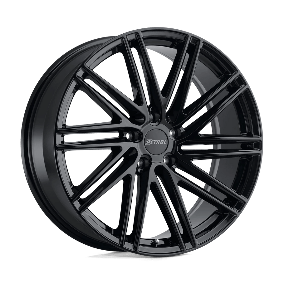 Petrol P1C 17x8 ET40 5x108 72.10mm GLOSS BLACK (Load Rated 771kg)