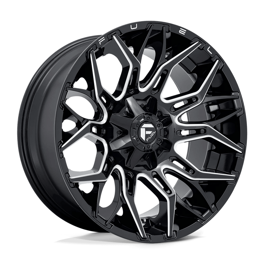 Fuel D769 TWITCH 22x10 ET-18 8x170 125.10mm GLOSSY BLACK MILLED (Load Rated 1678kg)