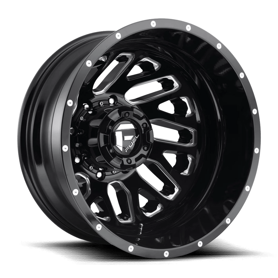 Fuel D581 TRITON 20x8.25 ET-246 8x210 154.30mm GLOSS BLACK MILLED (Load Rated 1134kg)