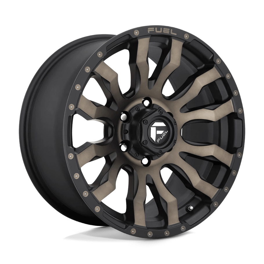 Fuel D674 BLITZ 22x12 ET-44 8x170 125.10mm MATTE BLACK DOUBLE DARK TINT (Load Rated 1678kg)