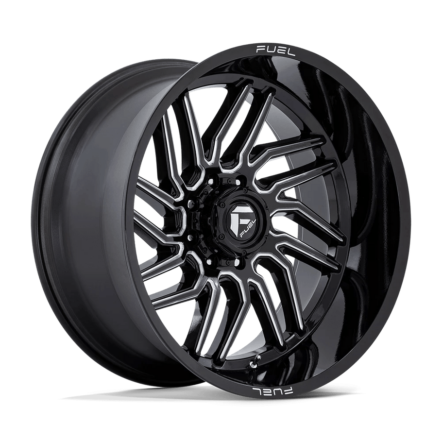 Fuel D807 HURRICANE 24x12 ET-44 8x170 125.10mm GLOSS BLACK MILLED (Load Rated 1678kg)