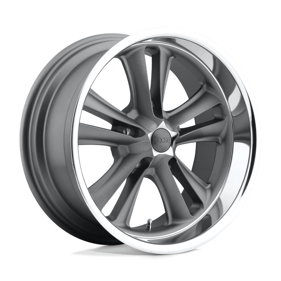 Foose F099 KNUCKLE 17x8 ET01 5x120.65 72.56mm MATTE GUN METAL MACHINED (Load Rated 726kg)