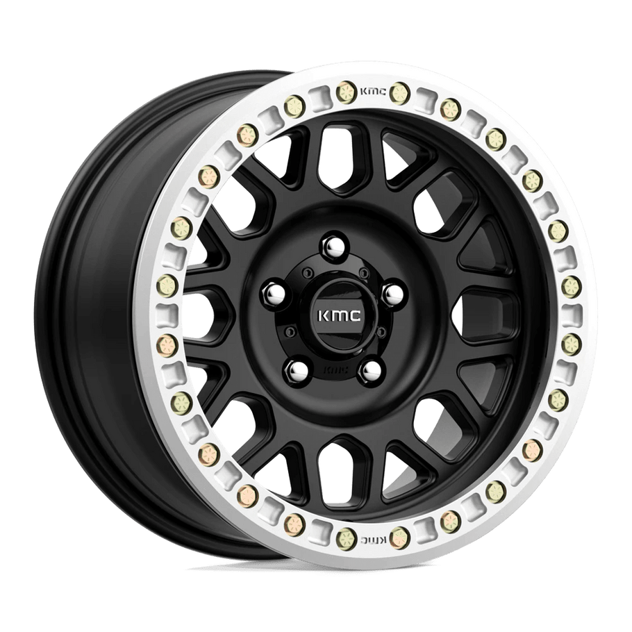 KMC KM234 GRENADE DESERT BEADLOCK 17x8.5 ET0 6x139.7 108.00mm SATIN BLACK (Load Rated 1134kg)