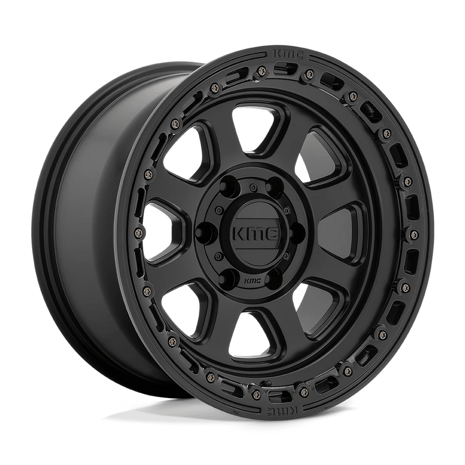 KMC KM548 CHASE 20x9 ET18 6x139.7 106.10mm SATIN BLACK W/ GLOSS BLACK LIP (Load Rated 1134kg)