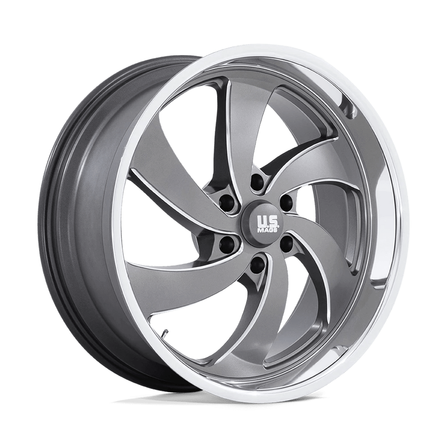 US MAGS U133 DESPERADO 22x10 ET25 6x139.7 78.10mm ANTHRACITE MILLED DIAMOND CUT LIP (Load Rated 1134kg)