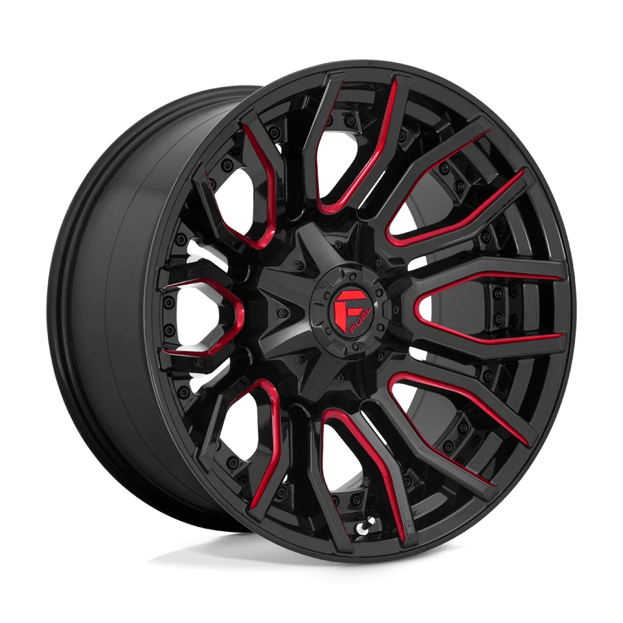 Fuel D712 RAGE 20x10 ET-18 8x170 125.10mm GLOSS BLACK RED TINTED CLEAR (Load Rated 1678kg)