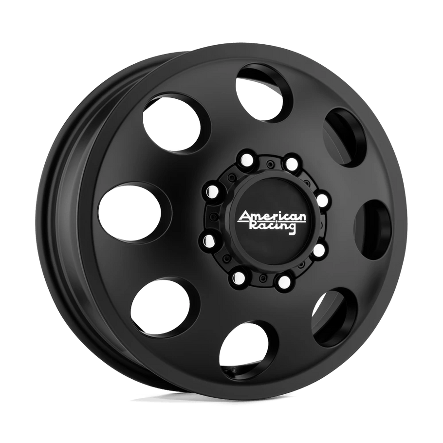 American Racing AR204 BAJA DUALLY 17x6 ET111 8x165 121.50mm SATIN BLACK - FRONT (Load Rated 1451kg)