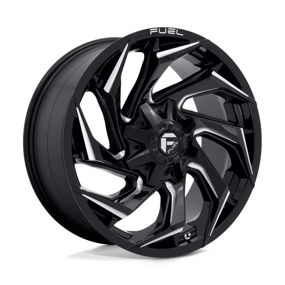 Fuel D753 REACTION 20x9 ET20 8x170 125.10mm GLOSS BLACK MILLED (Load Rated 1678kg)