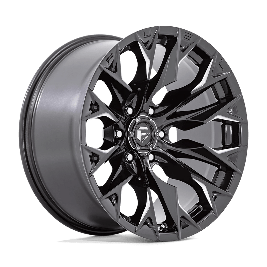 Fuel D803 FLAME 20x10 ET-18 8x170 125.10mm GLOSS BLACK MILLED (Load Rated 1678kg)