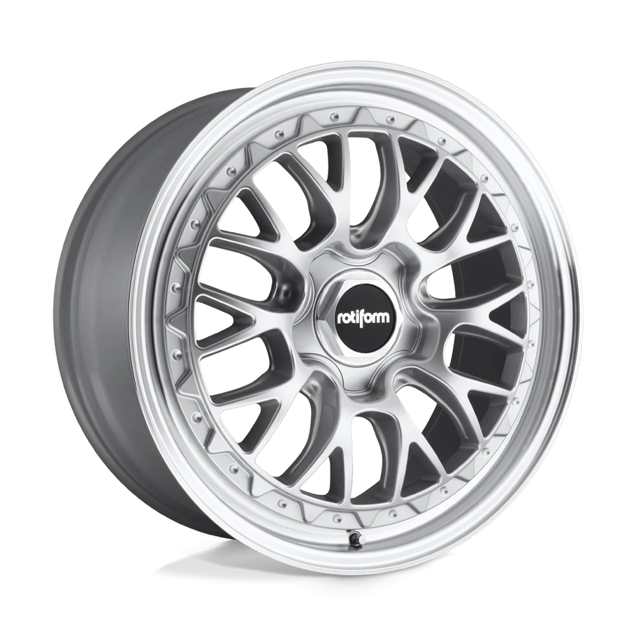 Rotiform R155 LSR 18x8.5 ET35 5x112 66.56mm GLOSS SILVER MACHINED (Load Rated 726kg) - R1551885F8+35