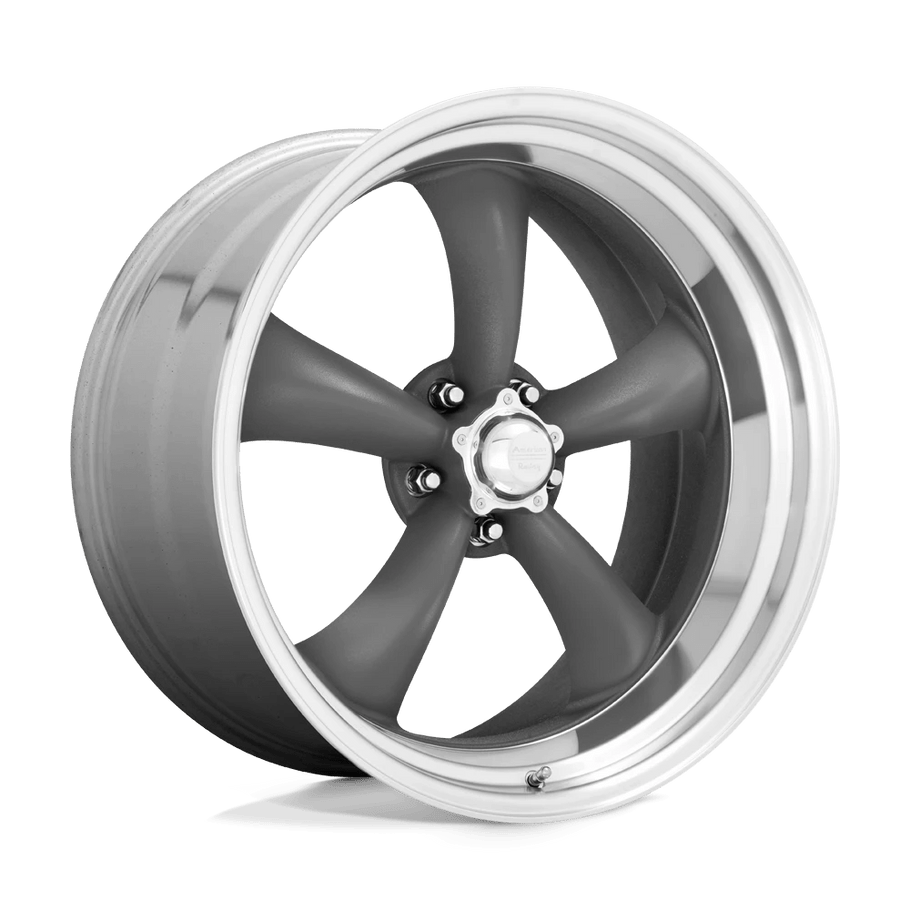 American Racing VN215 CLASSIC TORQ THRUST II 15x7 ET-6 5x114.3 83.06mm MAG GRAY W/ MACHINED LIP (Load Rated 717kg) - VN2155765