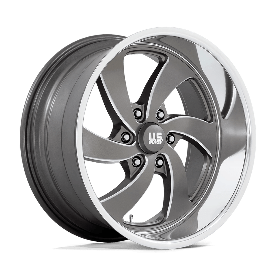 US MAGS U133 DESPERADO 20x8 ET1 6x139.7 90.70mm ANTHRACITE MILLED DIAMOND CUT LIP (Load Rated 862kg) - U1332080D8+01R