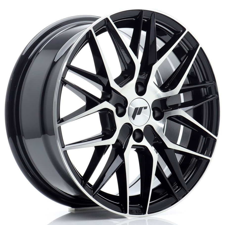 JR Wheels JR28 16x7 ET40 4x100 67.1mm Gloss Black Machined Face