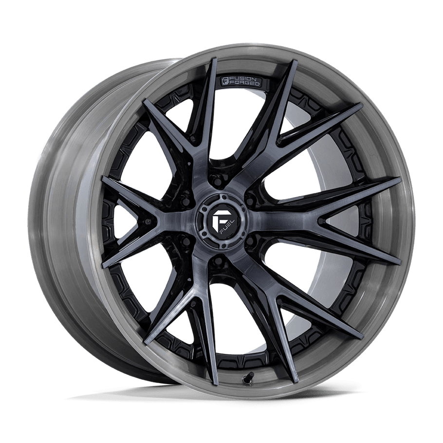 Fuel FC402 CATALYST 22x10 ET-18 6x139.7 106.10mm GLOSS BLACK BRUSHED DARK TINT (Load Rated 1134kg)