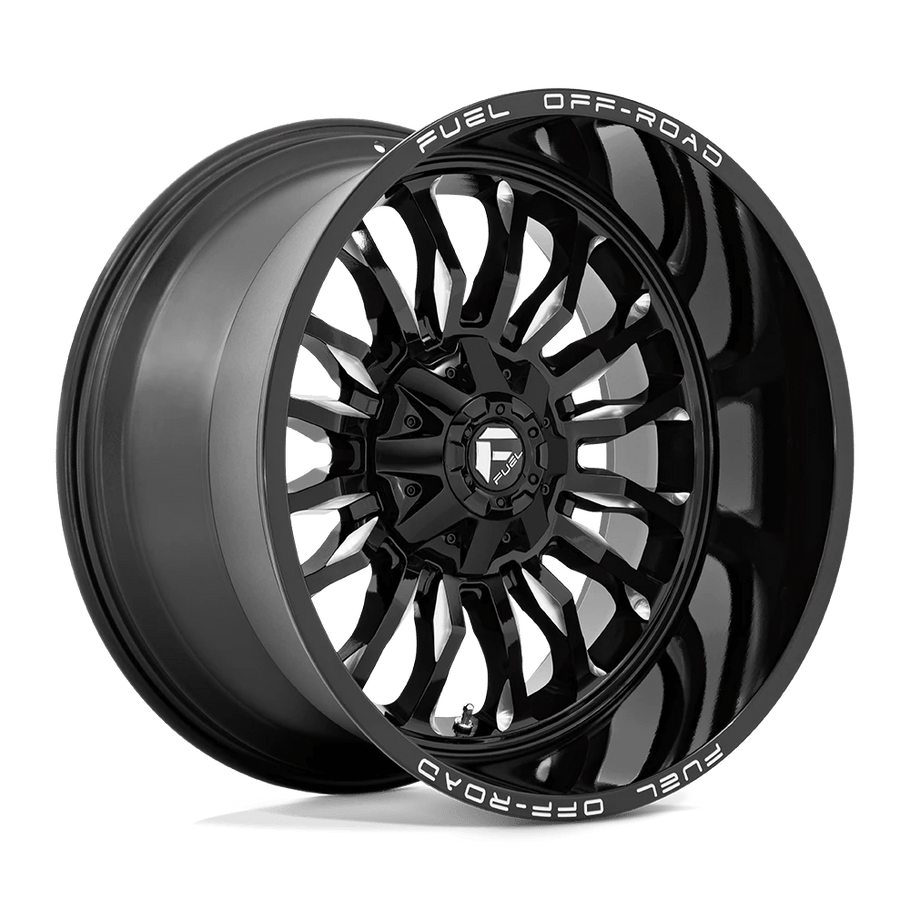 Fuel D795 ARC 22x12 ET-44 5x114.3/127 78.10mm GLOSS BLACK MILLED (Load Rated 1134kg)