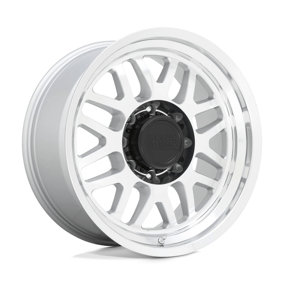 Black Rhino DELTA 20x9.5 ET-18 8x170 125.10mm GLOSS SILVER W/ MIRROR FACE & LIP (Load Rated 1651kg)