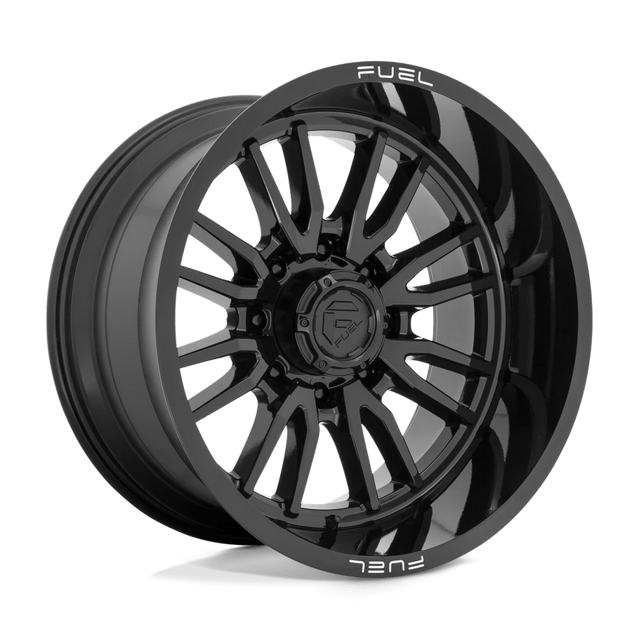 Fuel D760 CLASH 22x12 ET-44 8x180 124.20mm GLOSS BLACK (Load Rated 1678kg)