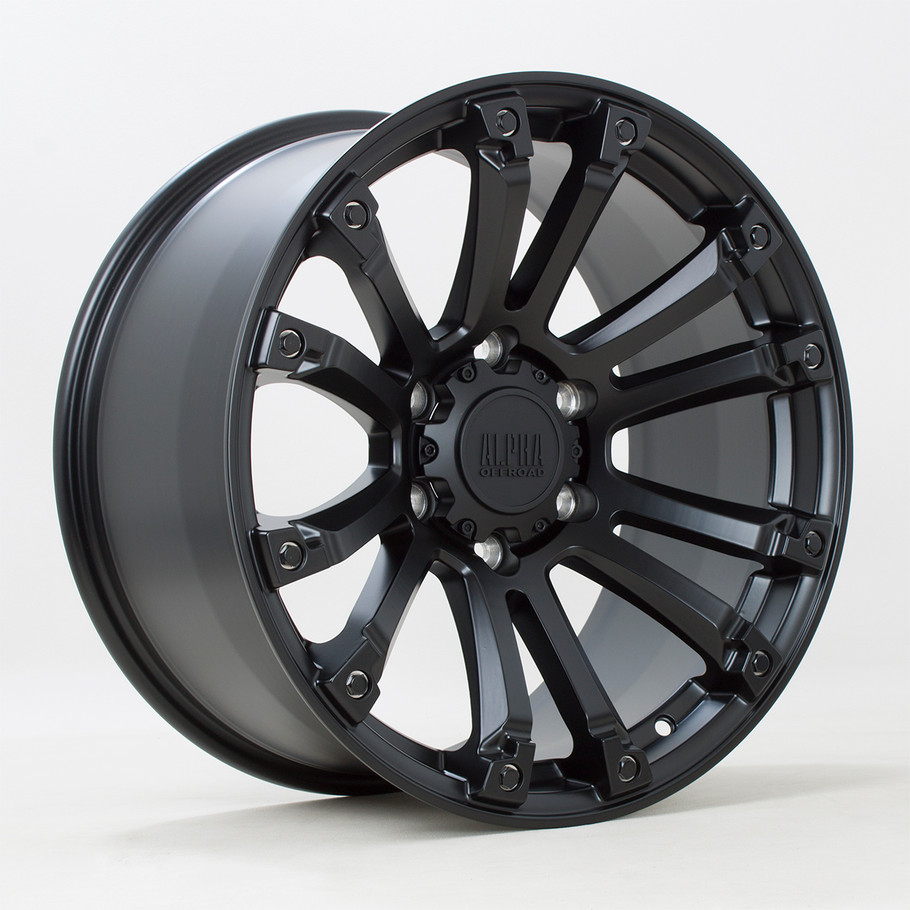 Alfa Offroad Wheels Maverick 18x9 ET15 6x114.3 66.1mm SBlack (AO-MAVE9018Q1P15PCFB0661) www.srbpower.com