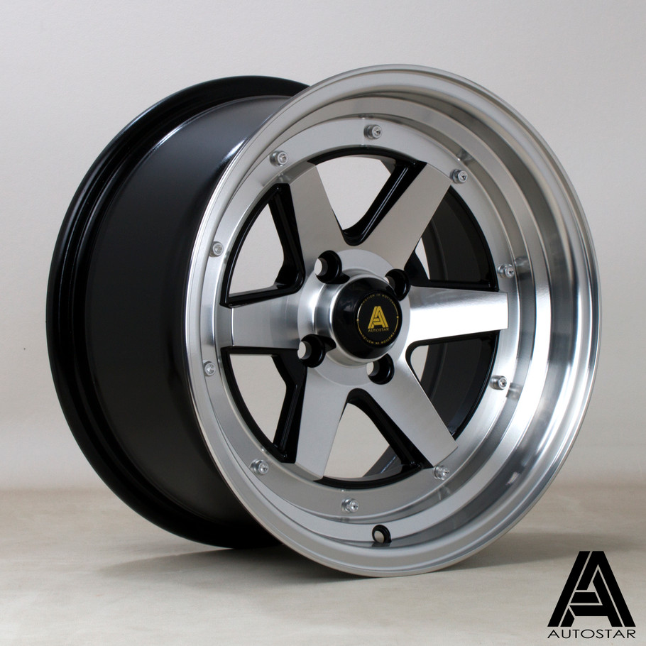 Autostar Wheels Magic 15x8 ET20 4x100 67.1mm RFBlack (AS-MAGI8015C1P20RFYB0671) www.srbpower.com