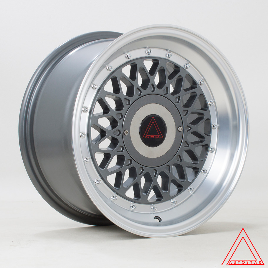 Autostar Silhouette 15x8 ET25 4x100 / 4x114.3 73.1mm RLGunmetal (AS-SILH8015ACP25RLGM0731) www.srbpower.com