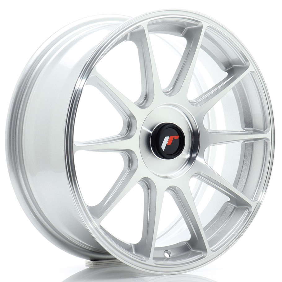 JR Wheels JR11 17x7 ET20-38 CUSTOM PCD 67.1mm Silver Machined