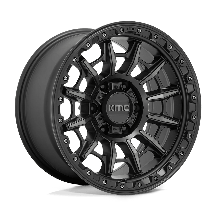 KMC KM547 CARNAGE 17x9 ET0 5x150 110.10mm SATIN BLACK W/ GRAY TINT (Load Rated 1134kg)