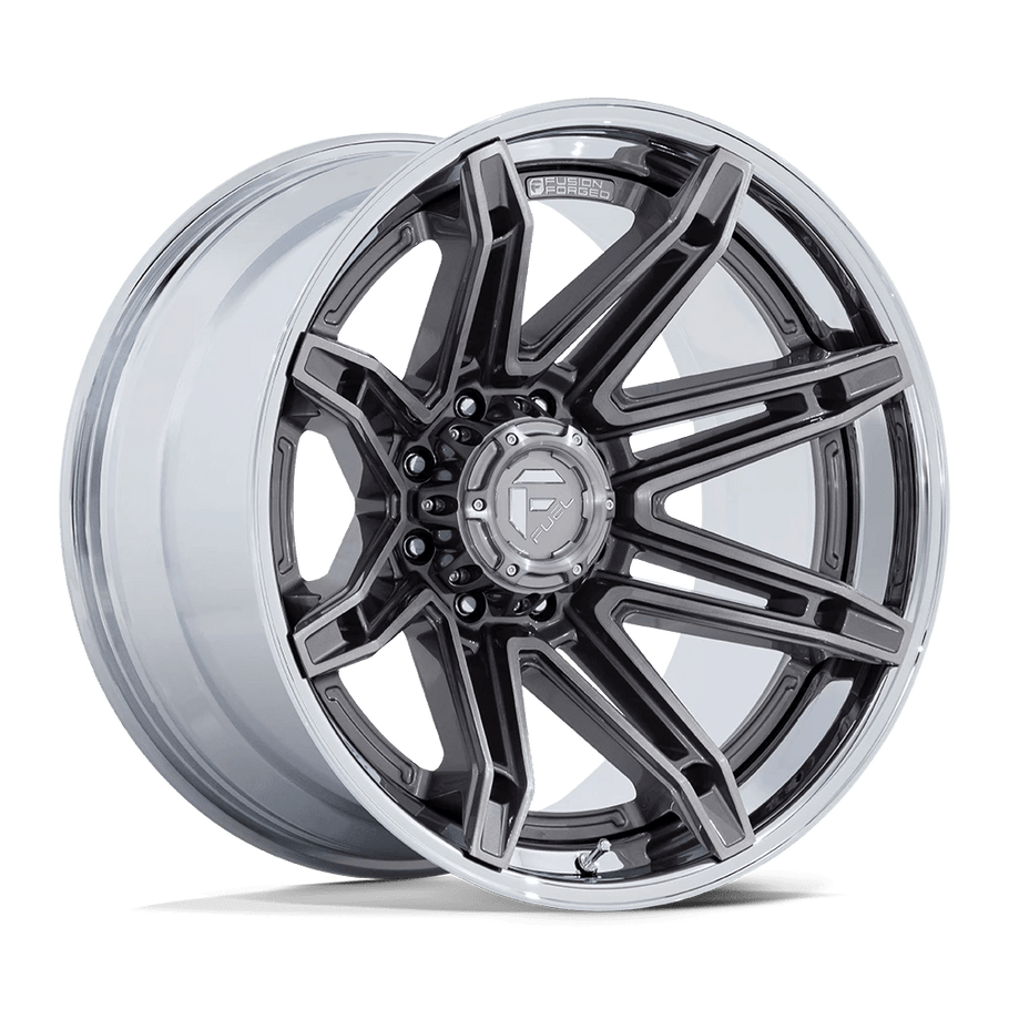 Fuel FC401 BRAWL 22x10 ET-18 6x139.7 106.10mm PLATINUM W/ CHROME LIP (Load Rated 1134kg)