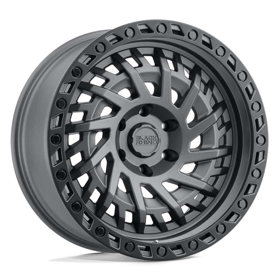 Black Rhino SHREDDER 17x9 ET0 5x127 71.50mm MATTE GUNMETAL W/ BLACK RING (Load Rated 1020kg)