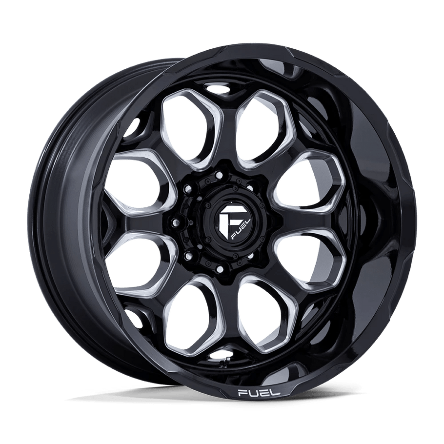 Fuel FC862 SCEPTER 20x9 ET1 8x170 125.10mm GLOSS BLACK MILLED (Load Rated 1678kg)