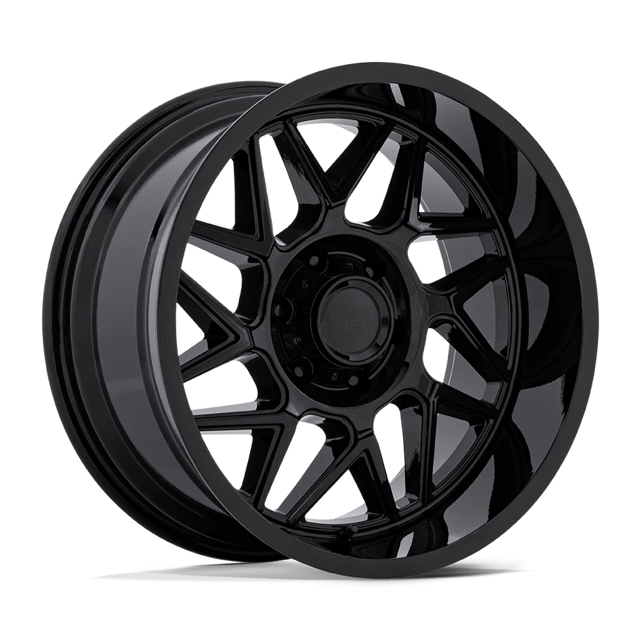 Moto Metal MO812 TURBINE 20x9 ET1 5x127 71.50mm GLOSS BLACK (Load Rated 1202kg)