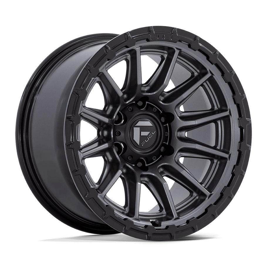 Fuel FC866 PISTON 17x9 ET1 5x127 71.50mm MATTE GUNMETAL W/ GLOSS BLACK LIP (Load Rated 1202kg)