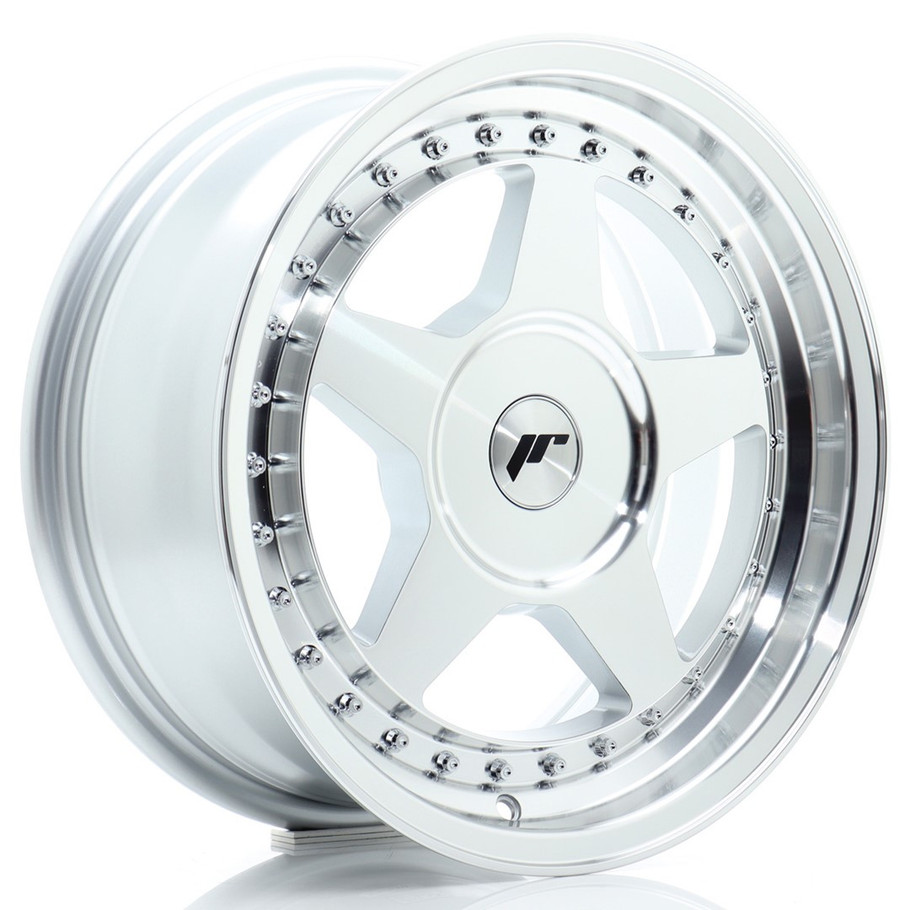 JR Wheels JR6 16x7 ET20-35 CUSTOM PCD 67.1mm Silver Machined Face