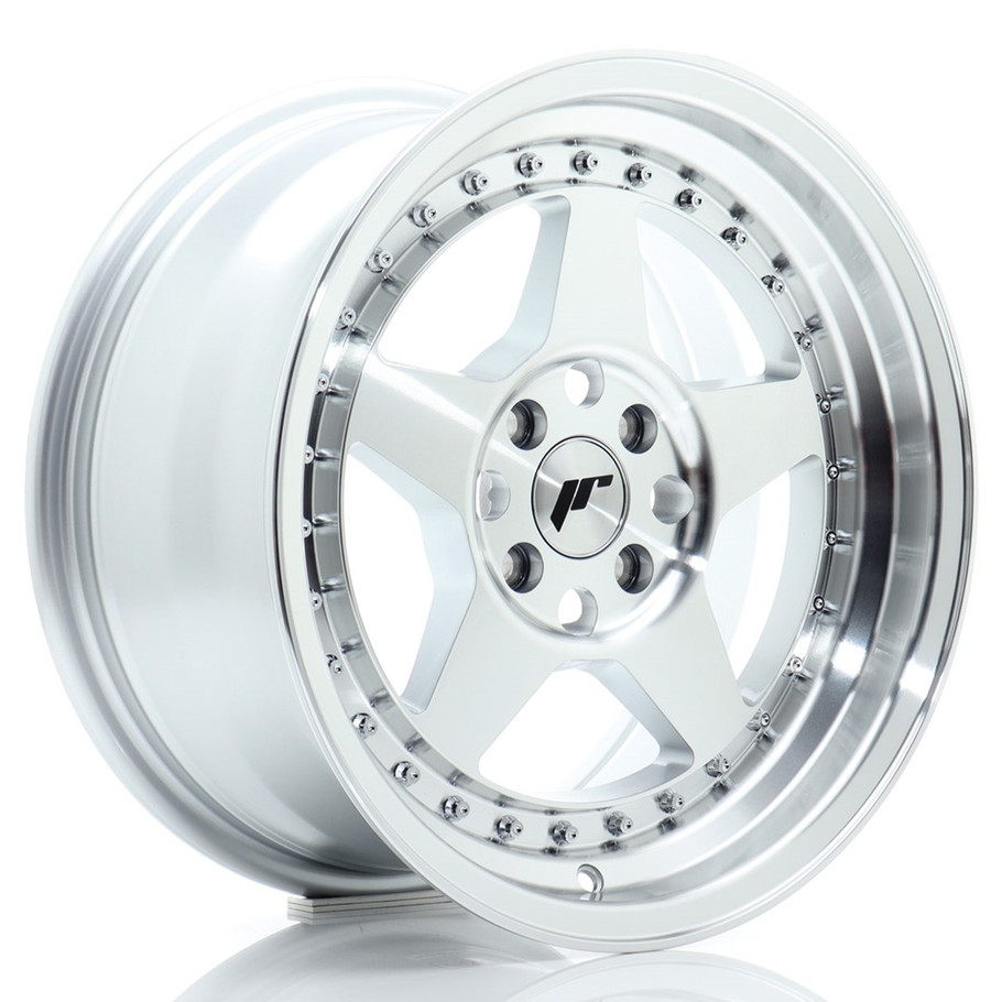 JR Wheels JR6 16x8 ET30 4x100 67.1mm Silver Machined Face