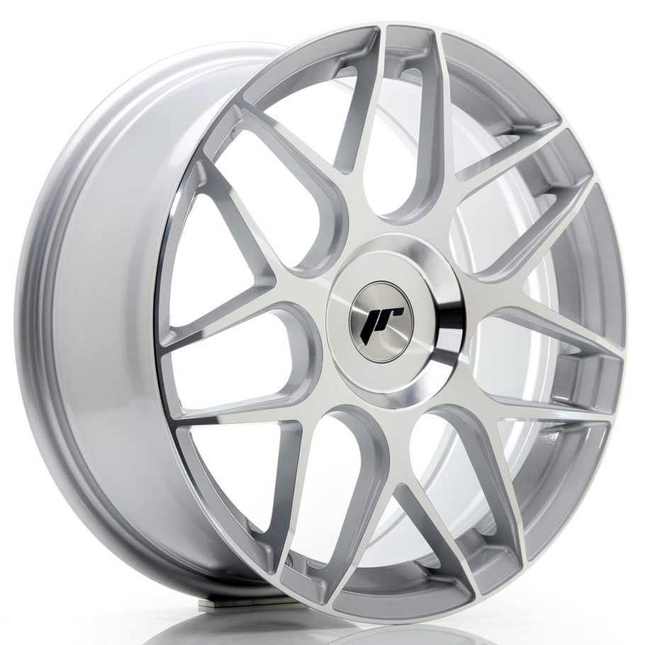 JR Wheels JR18 18x7.5 ET20-40 CUSTOM PCD 72.6mm Silver Machined Face