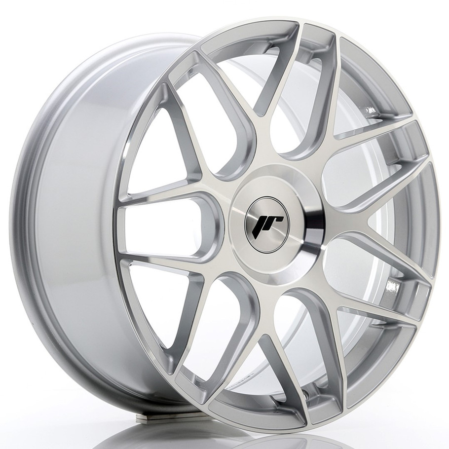 JR Wheels JR18 18x8.5 ET20-45 CUSTOM PCD 72.6mm Silver Machined Face