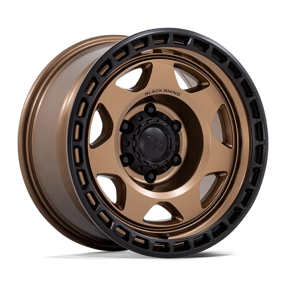 Black Rhino BR018 VOYAGER 17x8.5 ET-10 5x127 71.50mm MATTE BRONZE W/ M-BLACK LIP (Load Rated 1202kg)