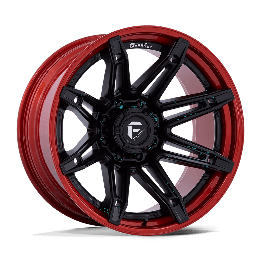 Fuel FC401 BRAWL 22x10 ET-18 8x180 124.20mm MATTE BLACK W/ CANDY RED LIP (Load Rated 1678kg)