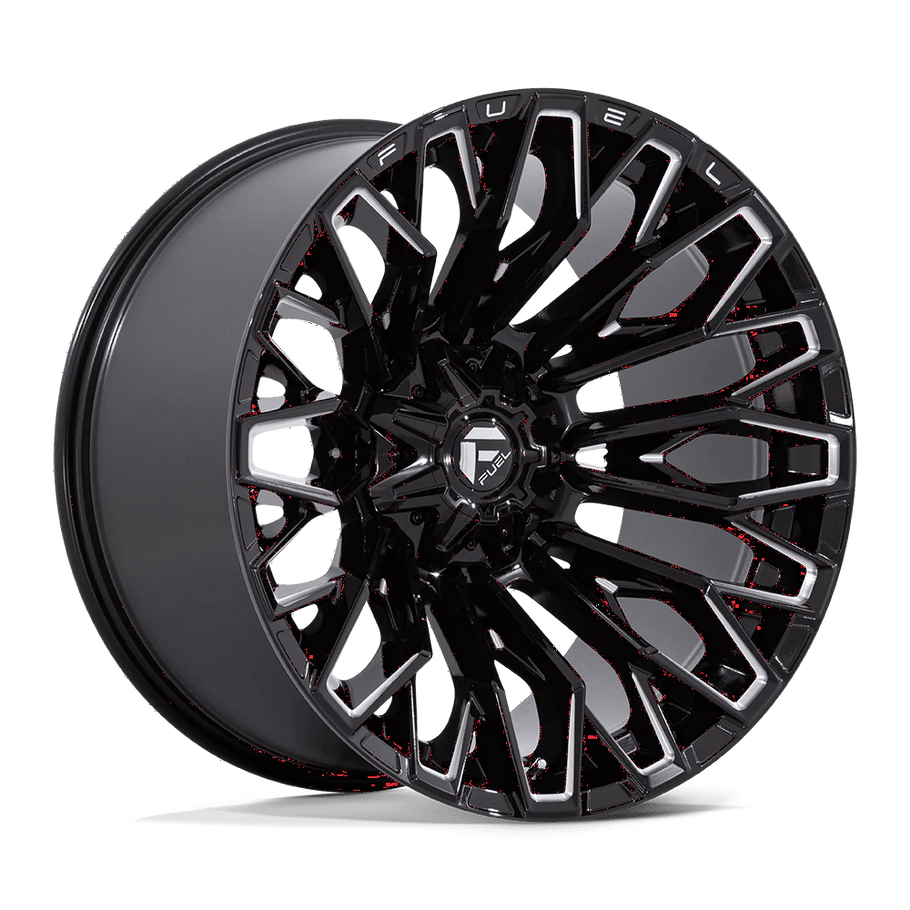 Fuel FC865 STRIKE 22x12 ET-44 8x170 125.10mm GLOSS BLACK MILLED (Load Rated 1678kg)