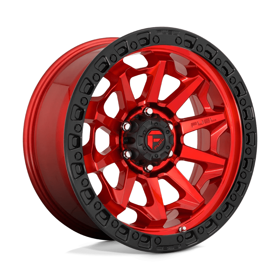 Fuel D695 COVERT 18x9 ET-12 8x170 125.10mm CANDY RED BLACK BEAD RING (Load Rated 1678kg)