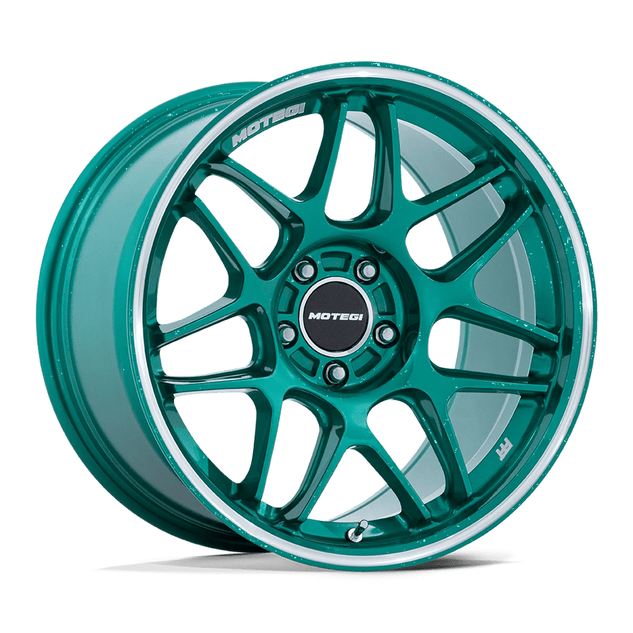 Motegi Racing MR158 TSUBAKI 18x10.5 ET25 5x120 74.10mm HOKKAIDO GREEN W/ MACHINED LIP (Load Rated 707kg)