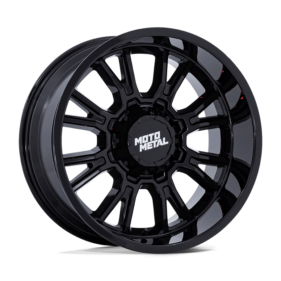 Moto Metal MO810 LEGACY 20x10 ET-18 8x180 124.20mm GLOSS BLACK (Load Rated 1678kg)