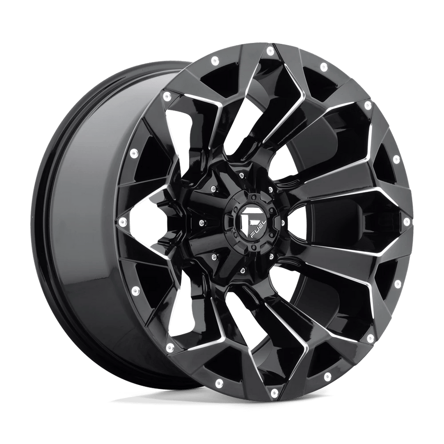 Fuel D576 ASSAULT 18x9 ET19 6x135/139.7 106.10mm GLOSS BLACK MILLED (Load Rated 1134kg)