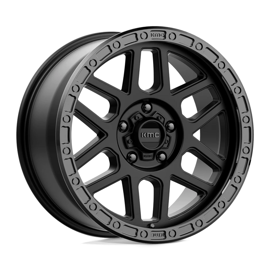 KMC KM544 MESA 18x9 ET25 5x150 110.10mm SATIN BLACK W/ GLOSS BLACK LIP (Load Rated 1651kg)