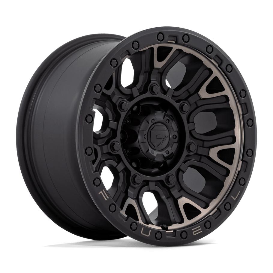 Fuel D824 TRACTION 17x9 ET1 6x114.3 66.06mm MATTE BLACK W/ DOUBLE DARK TINT (Load Rated 1134kg)