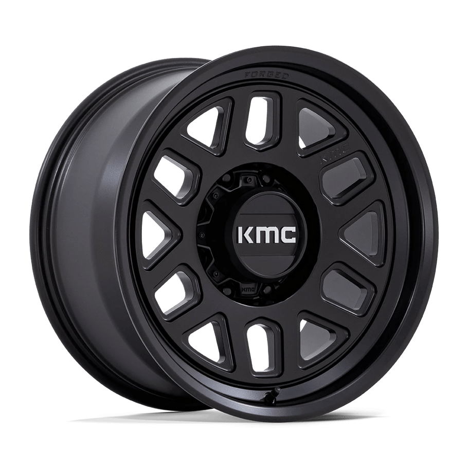 KMC KM451 MESA FORGED MONOBLOCK 18x9 ET0 8x165.1 125.10mm SATIN BLACK (Load Rated 1814kg)