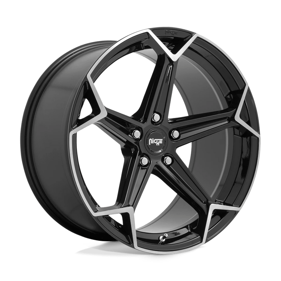 Niche N259 ARROW 20x9 ET18 5x115 71.50mm GLOSS BLACK BRUSHED (Load Rated 816kg)