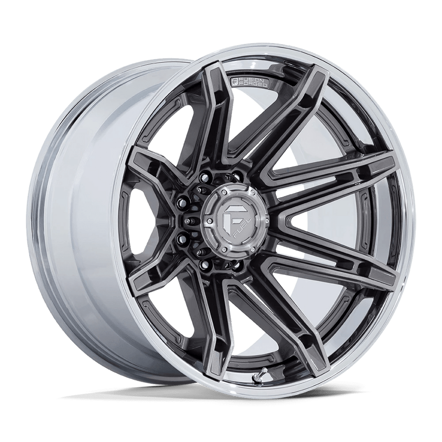 Fuel FC401 BRAWL 24x12 ET-44 6x139.7 106.10mm PLATINUM W/ CHROME LIP (Load Rated 1134kg)